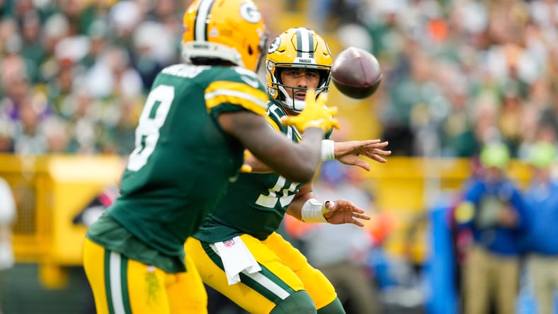 Packers RB Josh Jacobs in 2025 against the Bengals.