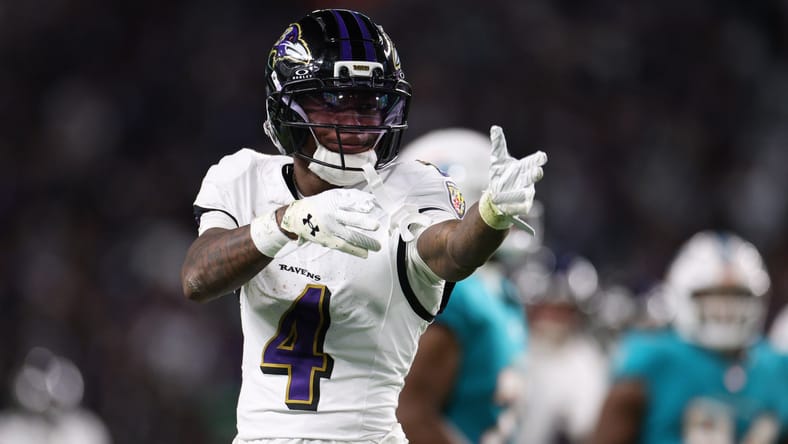 Ravens WR Zay Flowers in 2025.