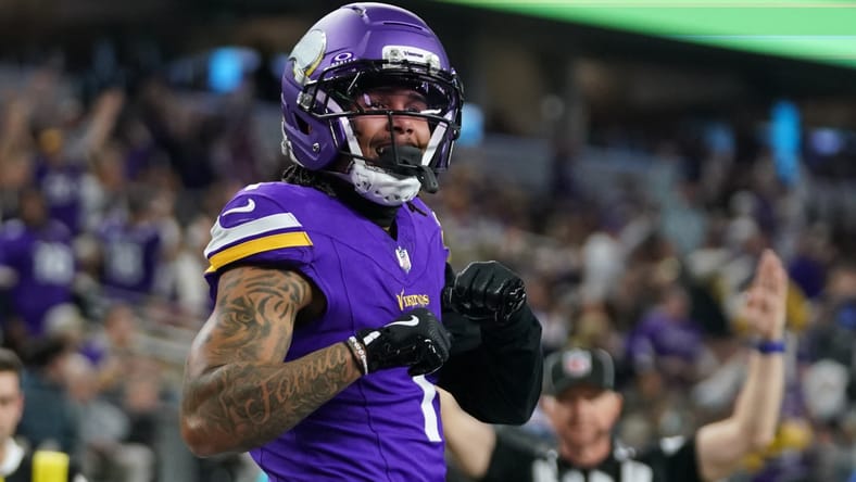 Vikings WR Jalen Nailor against the Cowboys in 2025