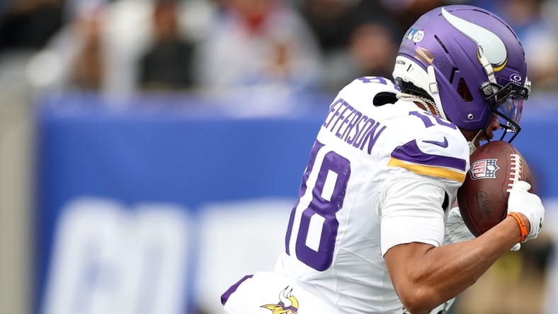 Vikings WR Justin Jefferson at the Giants in 2025