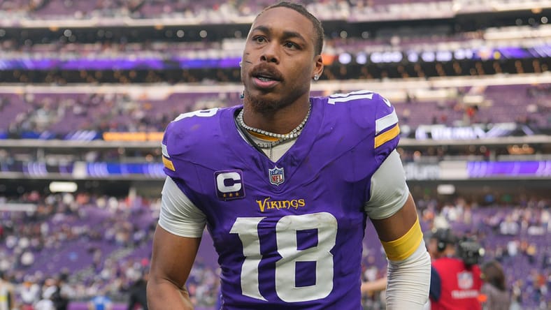 Vikings WR Justin Jefferson against the Commanders in 2025