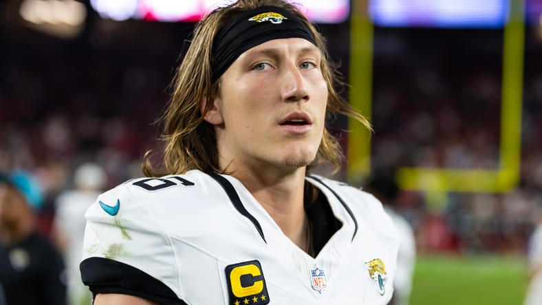 Jaguars QB Trevor Lawrence in 2025 against the Cardinals.