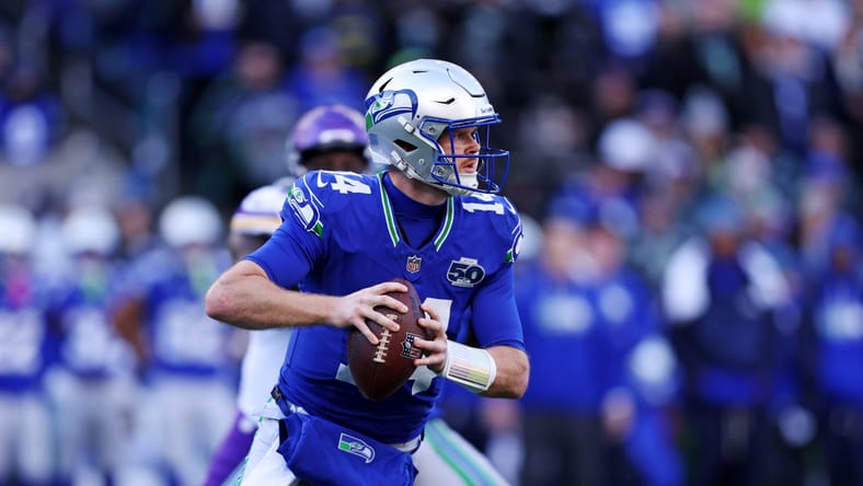 Sam Darnold against the Vikings in 2025