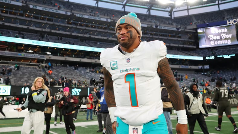 Dolphins QB Tua Tagovailoa in 2025