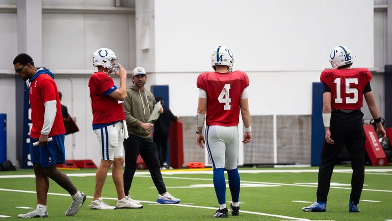 Colts QB Brett Rypien in 2025 with the Colts