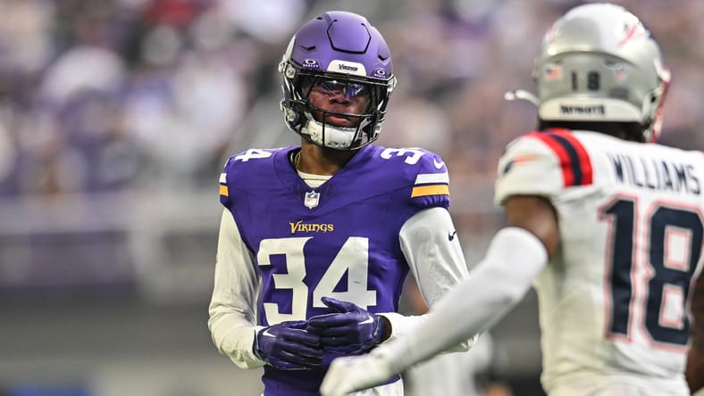 Vikings CB Zemaiah Vaughn in the 2025 preseason