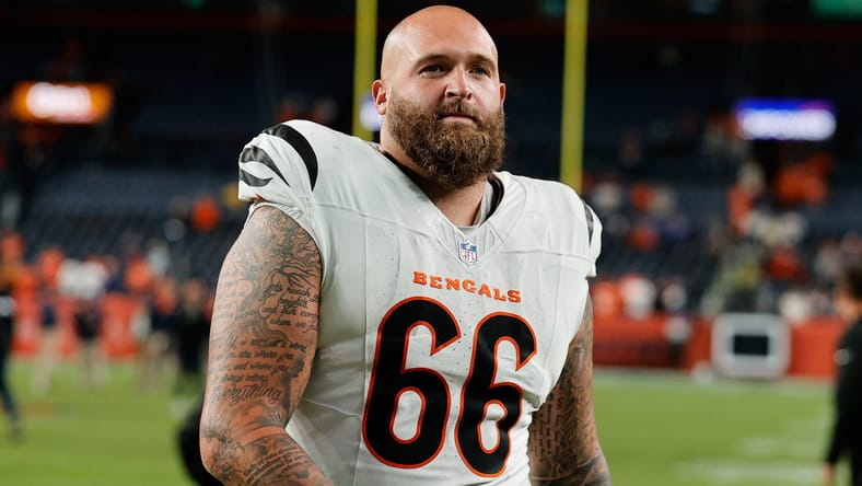 Bengals guard Dalton Risner in 2025