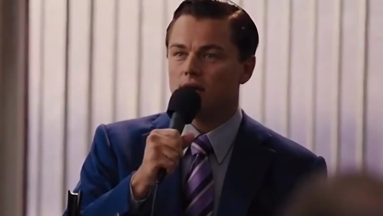 Actor Leonardo DiCaprio in a meme.