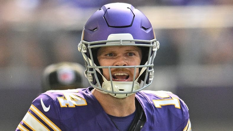 Vikings QB Sam Darnold in September 2025