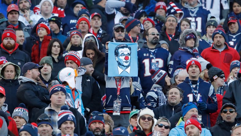 Patriots fans in 2017 at Gilette Stadium