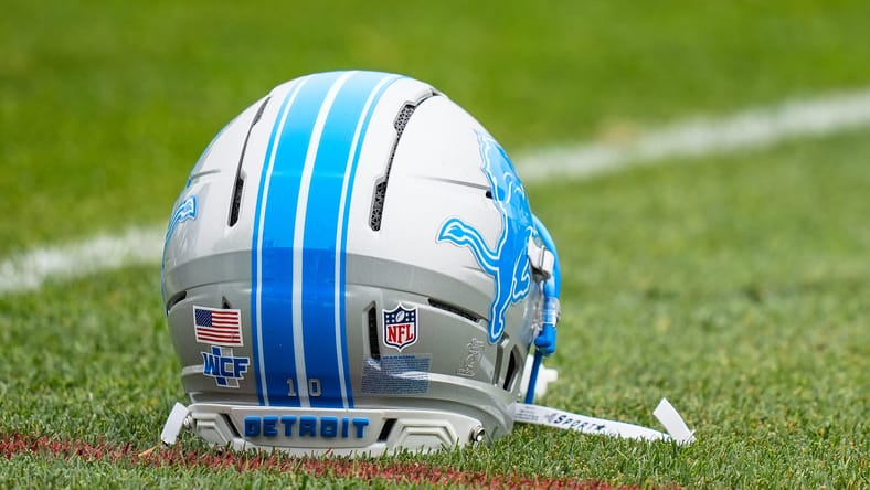 Detroit Lions helmet in 2025