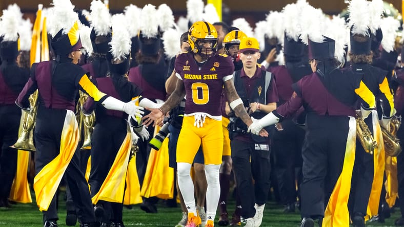 Jordyn Tyson in action for Arizona State against Arizona