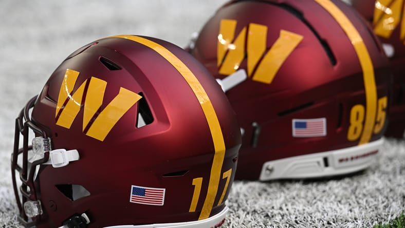 Washington Commanders helmets in December 2025