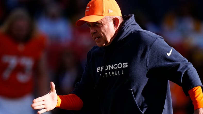 Sean Payton on the sideline before a Broncos game. Sean Payton Trolls Vikings.
