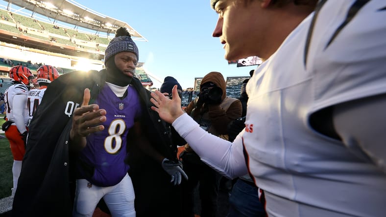 Lamar Jackson and Joe Burrow in 2025