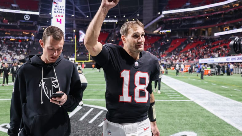 Kirk Cousins celebrates on the field after a Falcons victory over the Rams in Atlanta. Kirk Cousins future