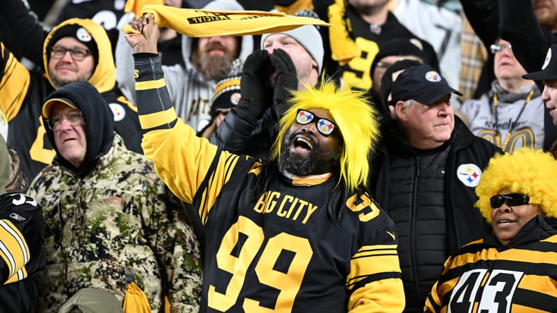 Steelers fans in the playoffs in 2025