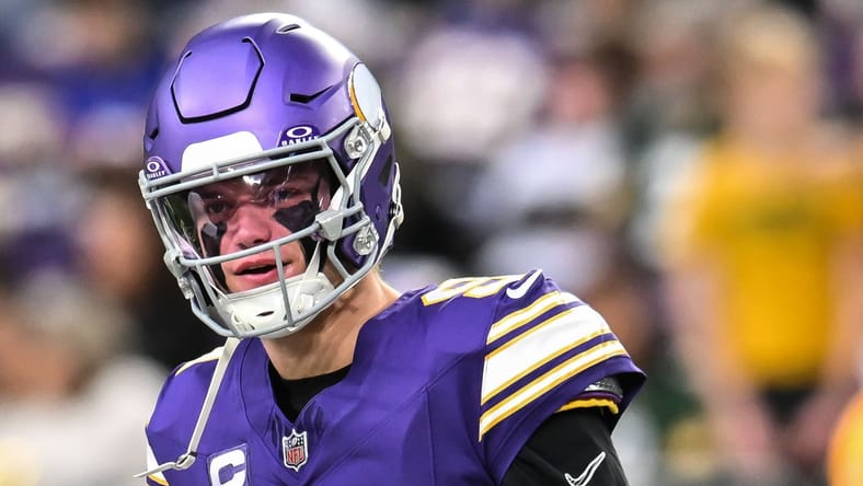 Vikings QB J.J. McCarthy in 2025 against the Lions