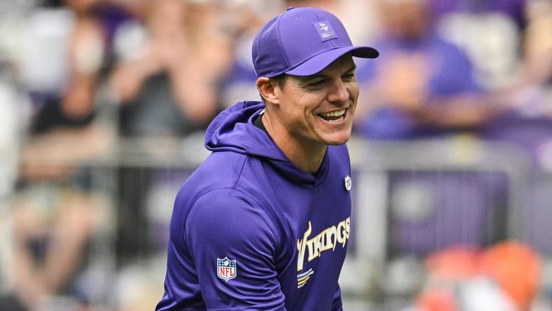 Vikings head coach Kevin O'Connell in the 2025 preseason
