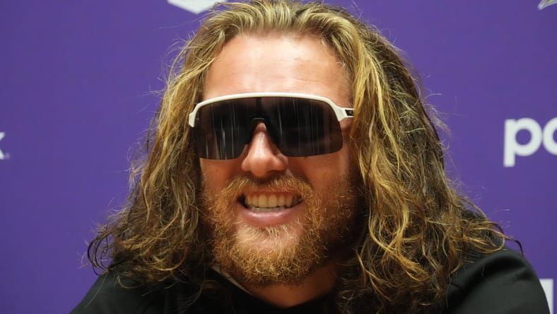 Vikings tight end T.J. Hockenson in 2025 in Dublin