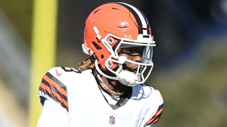 Browns WR Jerry Jeudy against the Patriots in 2025