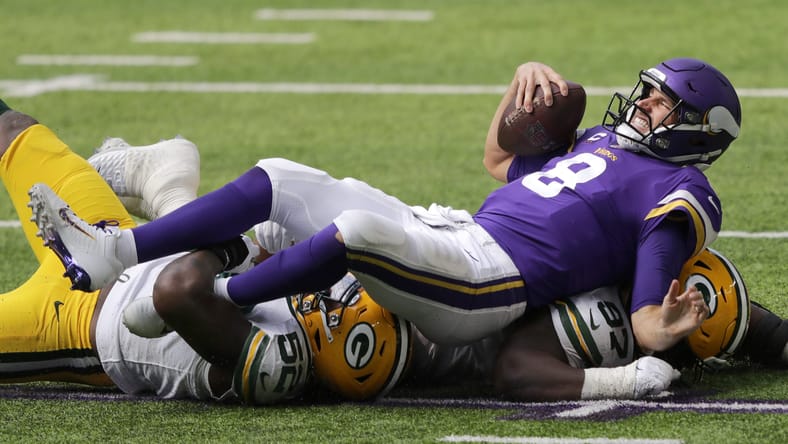 Kirk Cousins getting destroyed by Packers players in 2020