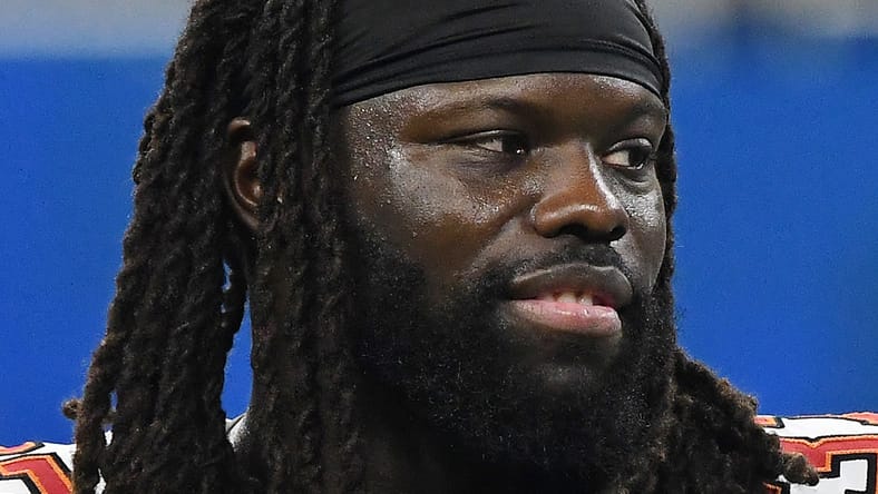Buccaneers defensive back Tavierre Thomas smiles on the field after a game against the Detroit Lions at Ford Field. Vikings Tavierre Thomas
