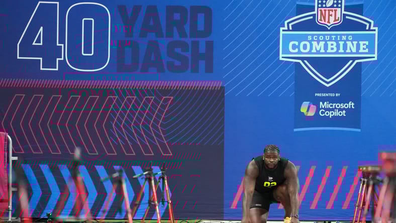 Gatos DT Caleb Banks at the 2026 NFL Combine