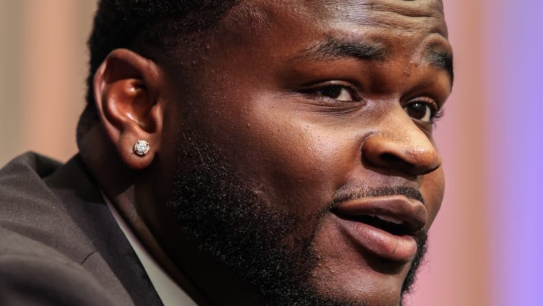 Vikings DT Caleb Banks in Atlanta in the summer of 2025 as a Gator