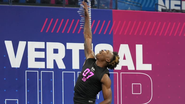 SFA CB Charles Demmings at the NFL Combine in 2026