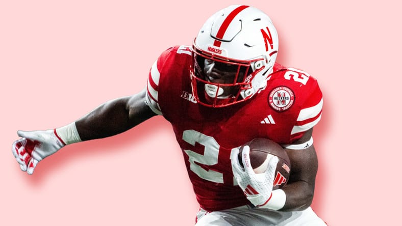 Cornhuskers RB Emmett Johnson in 2024 against the Buffaloes