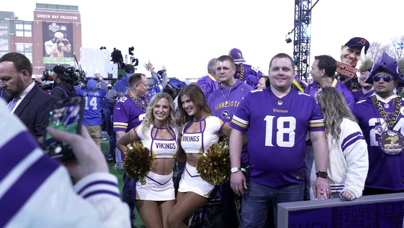 Vikings fans at the 2025 NFL Draft in Green Bay
