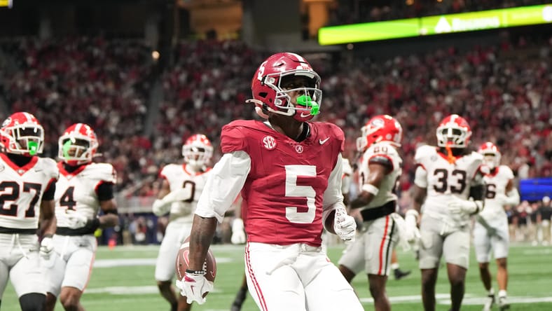 Germie Bernard scores a fourth-quarter touchdown against Georgia in the SEC Championship game. Germie Bernard Vikings