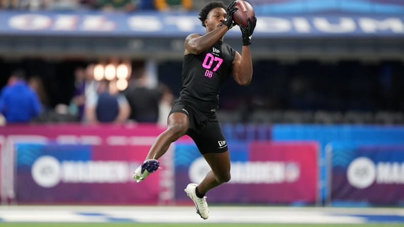 Stephen F. Austin CB Charles Demmings at the 2026 NFL Combine