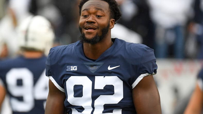 Smith Vilbert stands on the field before a Penn State game against Illinois at Beaver Stadium.