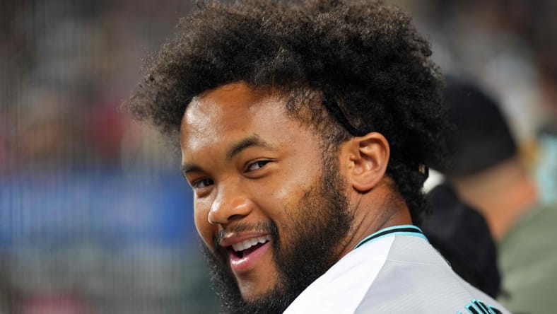 Kyler Murray at a baseball game in 2024