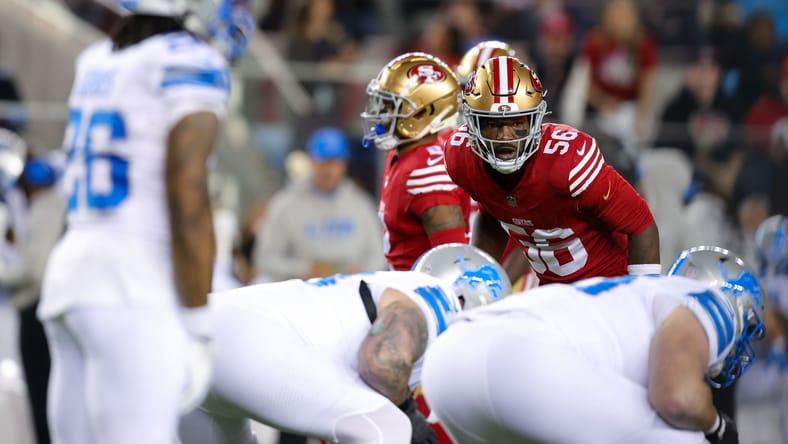 Leonard Floyd lines up on defense during a game with the San Francisco 49ers at Levi’s Stadium. Leonard Floyd Vikings