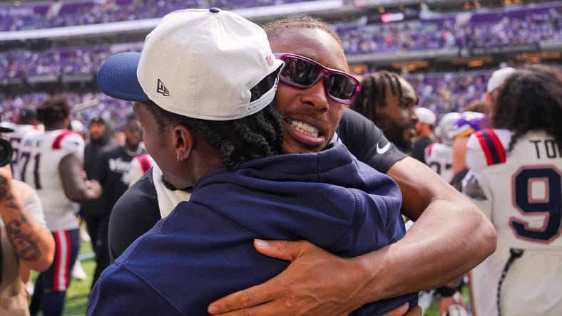Justin Jefferson and Stefon Diggs in 2025 at U.S. Bank Stadium