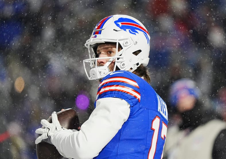 Josh Allen in the playoffs in 2024 season.