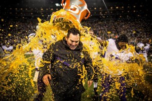 Vikings 2012 Season Is A Success - Mike Zimmer gets Gatorade bath