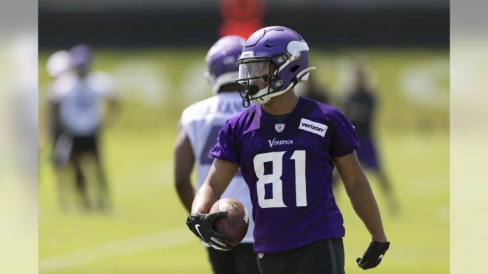 Vikings receiver Olabisi Johnson rediscovers passion for football (and  hockey) while rehabbing knee injury