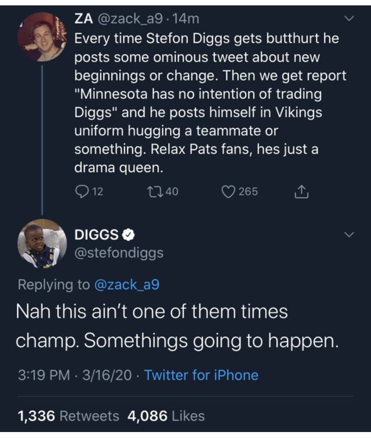 Stefon Diggs' Cryptic Tweets Pay Off Again - Vikings Territory