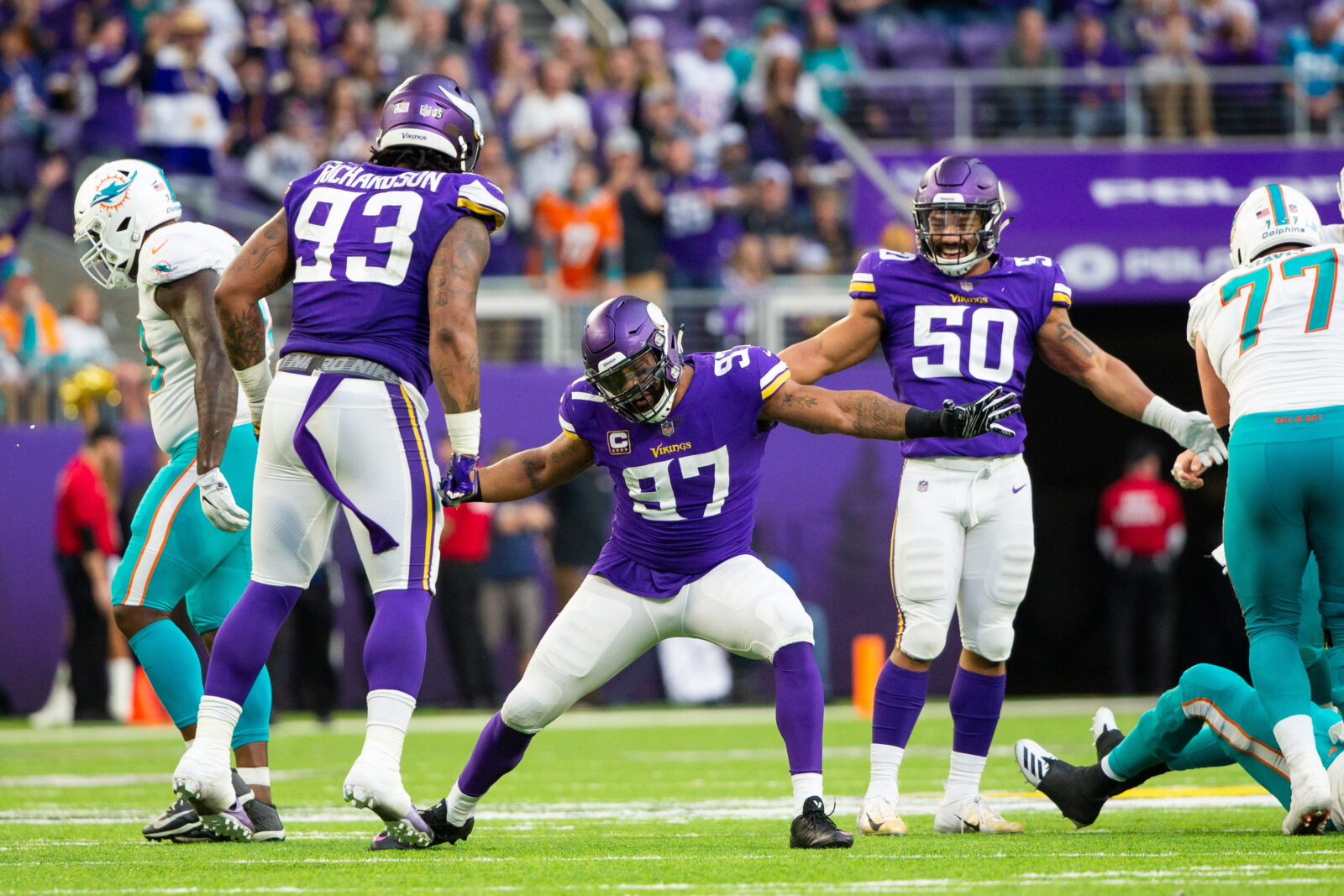 Minnesota Vikings defensive end Everson Griffen (97) celebrates