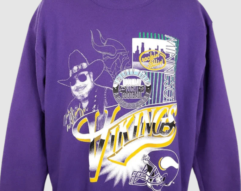 Vintage 80s Minnesota Vikings NFL Football Crewneck Sweatshirt, Minnesota  Viking