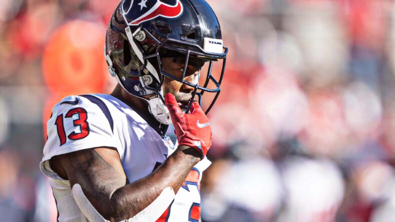 Wide receiver (13) Brandin Cooks of the Houston Texans against the San  Francisco 49ers in an NFL football game, Sunday, Jan. 2, 2022, in Santa  Clara, CA. The 49ers defeated the Texans