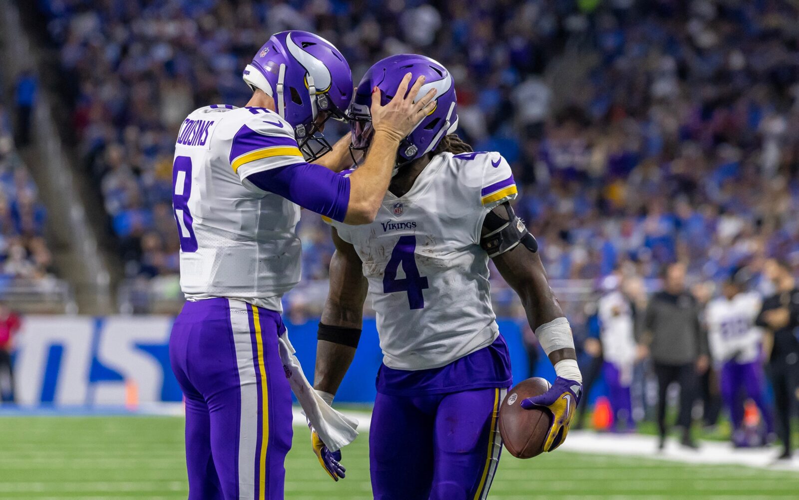 Las Vegas, Nevada, USA. 3rd Feb, 2022. Minnesota Vikings quarterback Kirk  Cousins (8) during the NFC