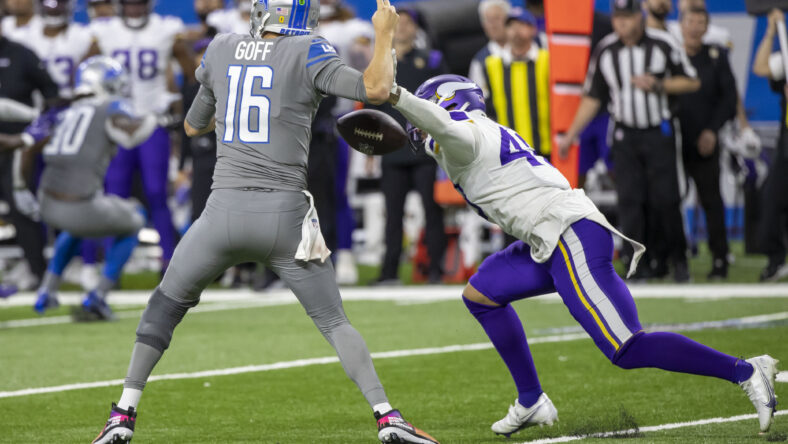 Minnesota Vikings safety Myles Dorn (46) during the first half of