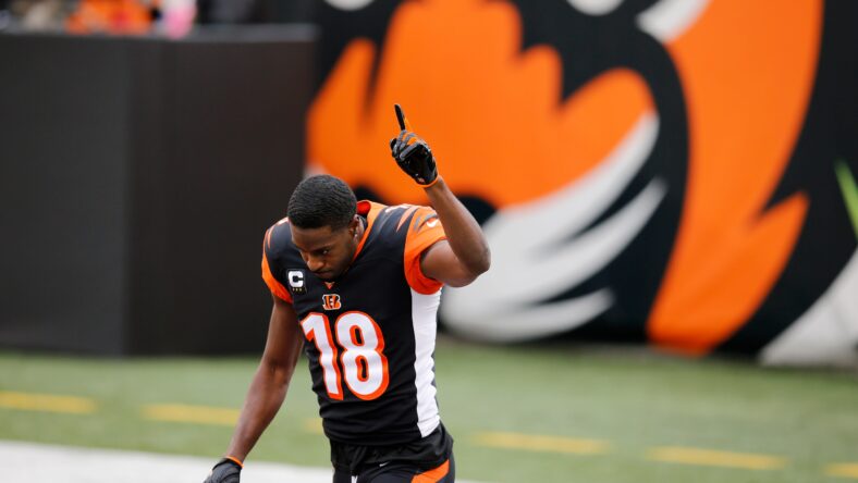 Cleveland Browns cornerback A.J. Green (38) prior to an NFL