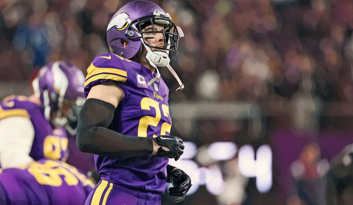 Minnesota Vikings cornerback Andrew Booth Jr. (23) warms up before