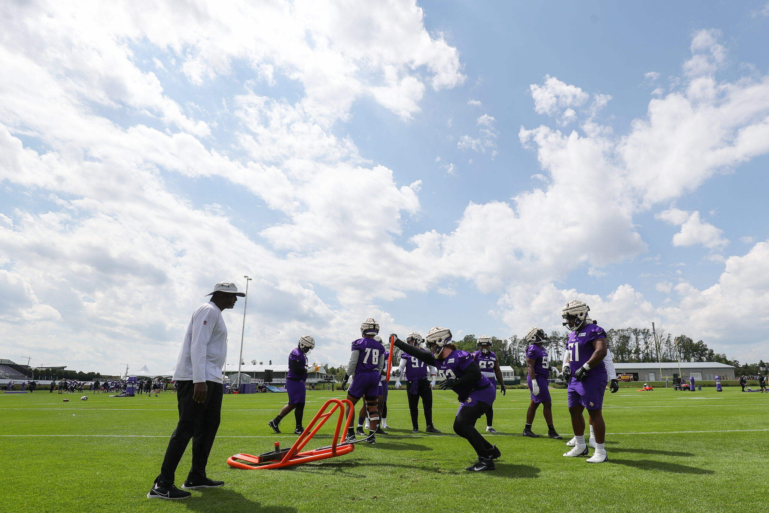 MIAMI GARDENS, FL - OCTOBER 16: Minnesota Vikings defensive tackle Ross  Blacklock (96) tries to get